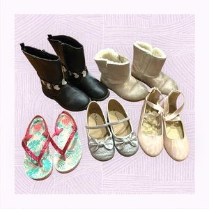 Lot of Toddler Girls 10 10c Shoes - Flats, boots, sandals- Ugg Reed Cat & Jack